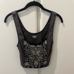 Ecote medium black crop top tank